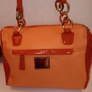 Leather Original by Shariff Orange/Gold Handbag